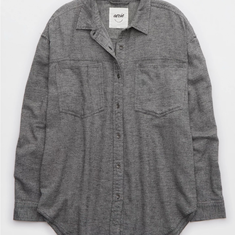 Aerie Charcoal Button Down Shirt